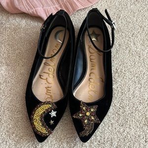 Sam Edelman Sun & Moon Ankle Strap Flats 9W